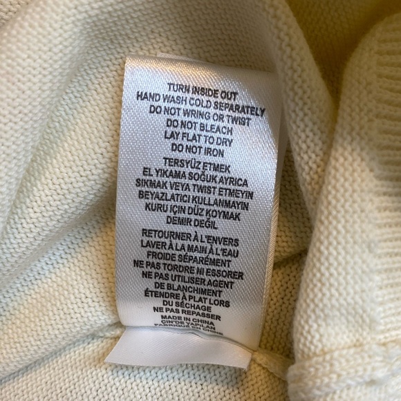 Opening Ceremony Cream Sweater with Faux Fur Cuffs Open Back Detail Cotton S/M - Picture 8 of 11